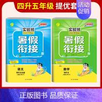 [2本套装]四升五 语文+数学人教版 小学通用 [正版]2023实验班暑假衔接一升二升三四五六年级上册一二年级下册暑假作