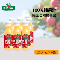 版纳雨林 NFC苹果汁280ml*12瓶 便携装鲜榨苹果汁非浓缩0脂肪0添加纯果汁