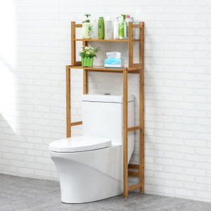 美帮汇楠竹马桶洗衣机收纳架卫生间浴室置物架落地洗手间厕所脸盆架