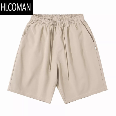 HLCOMANBDLS工作室 日系cityboy纯色抽绳短裤男女夏季休闲卡其五分短裤子