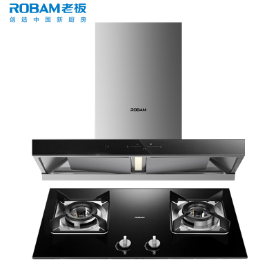 [变频]老板(ROBAM)烟灶套餐两件套 欧式触控式挥手智控24立方抽油烟机5.2kW灶具厨电套装60D3S+30B6D