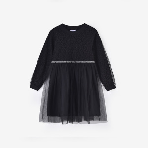 [1件3折]铅笔俱乐部童装秋装女童长袖连衣裙儿童裙子女孩蕾丝短裙