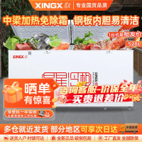 星星(Xingx)BD/BC-528GE 518升 冰柜冷柜 厨房商用保鲜设备卧式大容量 冷藏冷冻转换单温冰柜 一级能耗