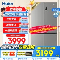 海尔(Haier)539L大容量三档变温黑金净化一级双变频WIFI智能联网旗舰新品 BCD-539WGHTDEDH9U1