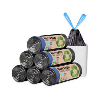 海亚森 TK-8105 加厚抽绳式垃圾袋pro50*60cm 单面1.5丝(黑色 30只/卷