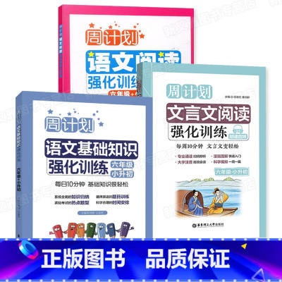 [正版]小学周计划六年级语文阅读理解强化训练基础知识强化训练小古文小学文言文强化训练六年级语文阅读理解专项训练人教版