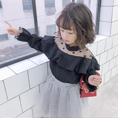 ao)女童衬衫2019新款洋气小童儿童装宝宝娃娃衫2小女孩3公主4衬衣5岁