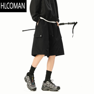 HLCOMAN美式户外速干短裤男夏机能风工装运动五分裤潮牌vibe百搭休闲裤子