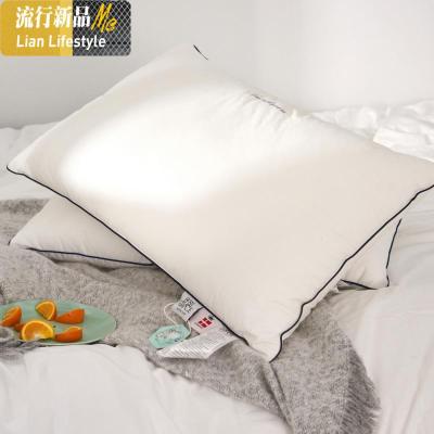 棉超细羽丝绒枕芯恬梦枕单只成人高回弹纤维护颈椎单人中高枕头 三维工匠