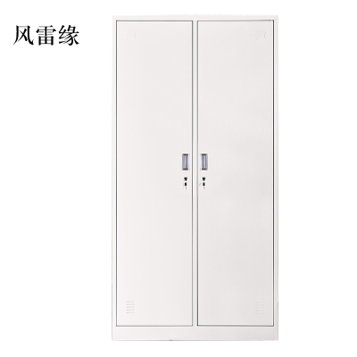 风雷缘加厚二门钢制更衣柜员工柜铁皮职工储物柜带锁存包柜鞋柜