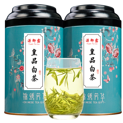 源御露(Yuan Yu Lu)绿茶安吉白茶 茶叶 明前春茶一级正宗安吉白茶芳华小蓝罐装绿茶