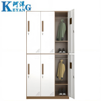 珂洋 更衣柜 咖白拆装六门 台