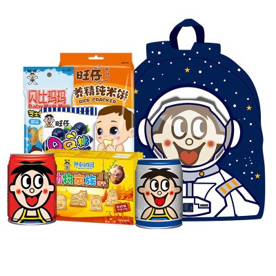 24.9元包邮 Want Want 旺旺 开心零食礼盒 内赠儿童牵引包