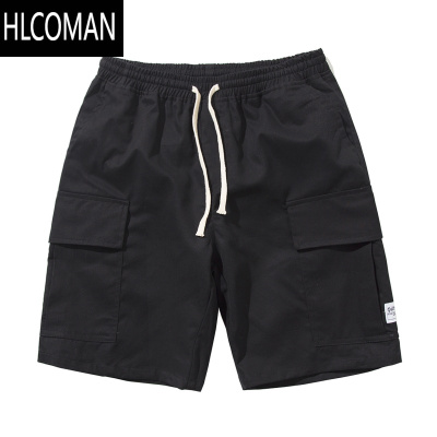 HLCOMAN水洗做旧夏季工装短裤男潮牌宽松休闲裤子韩版潮流百搭直筒五分裤