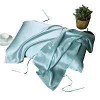 美帮汇100真丝枕巾桑蚕丝枕头套重磅色色素色枕芯套