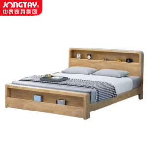 中泰(jongtay)1.8米实木床简约单双人床 J-CDZ85