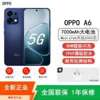 [全新] OPPO A6 蓝海浮光 12GB+256GB 天玑6300 5G芯 7000大电池 80W快速充电 5G AI手机