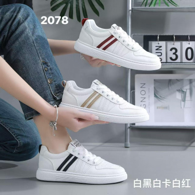 秋季新款透气ins韩版皮面鞋女学生街拍跑步运动休闲鞋_2_886