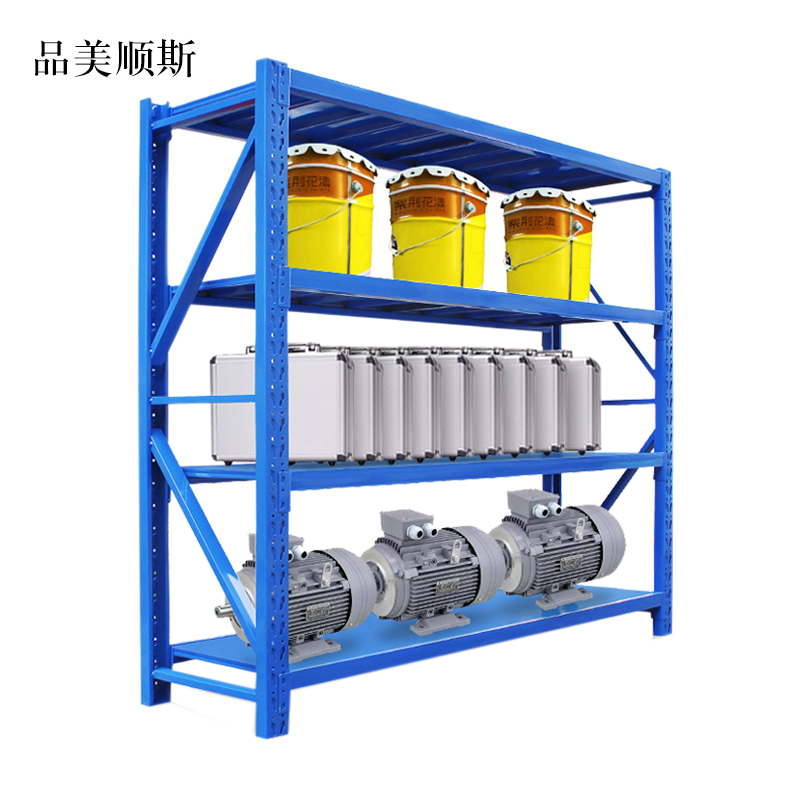 品美顺斯承重300kg货架置物架钢制货架长150宽50高200CM