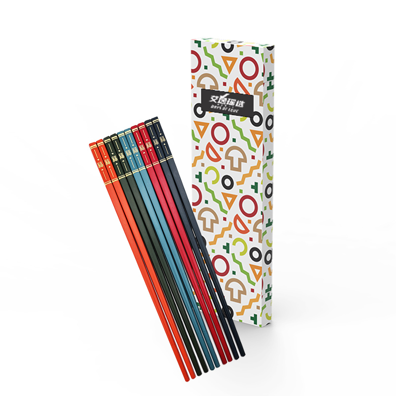 艾逸瑶选 CJ-21023 筷乐福合金筷五双装