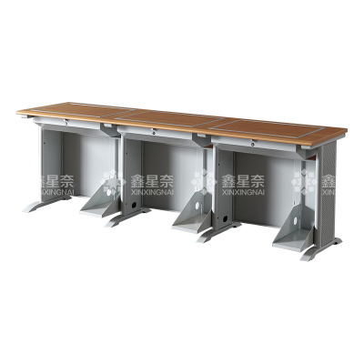 鑫星奈 XXN4012427 隐藏式翻转电脑桌培训桌教室机房多媒体学习桌办公桌C款三人位