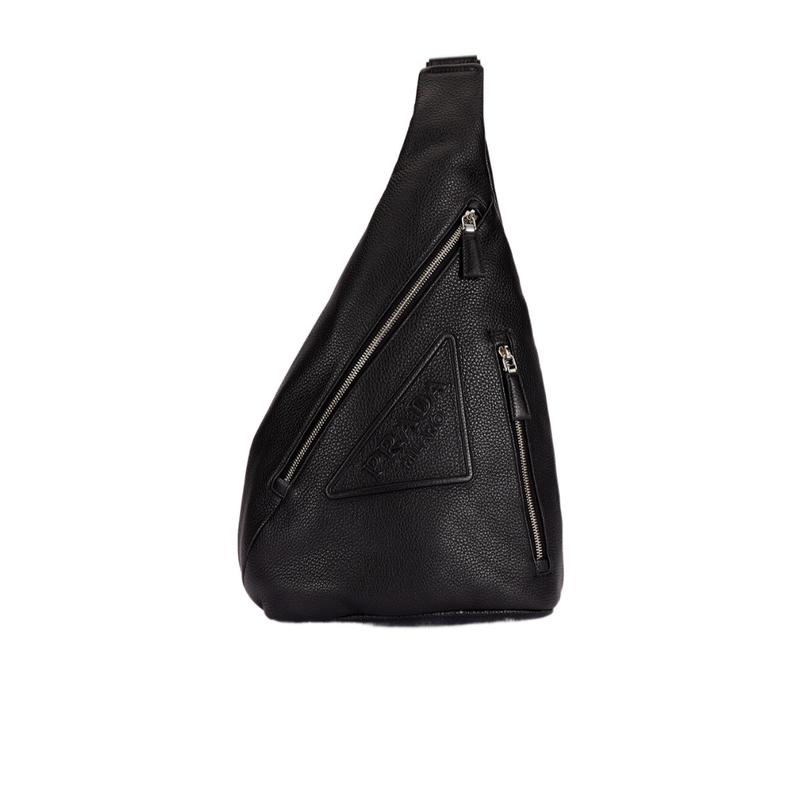 普拉达(PRADA)大容量商务休闲皮质单肩包男士女款时尚百搭配件日