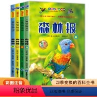 [全套4册]森林报.春夏秋冬 [正版]森林报春夏秋冬全四册儿童经典微阅读 四年级下册读物彩图注音版 小学生课外阅读丛书8