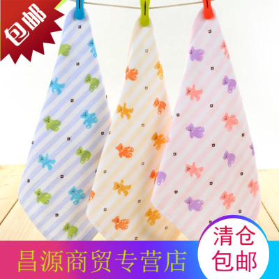 5条装-纯棉小毛巾柔软方巾全棉儿童幼儿园擦手洗脸巾