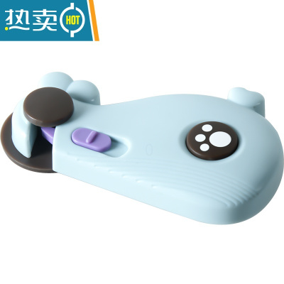 显彩双开门柜门安全锁扣对开门安全锁儿童防护冰箱锁柜子门窗户锁扣 蓝色房门安全扣