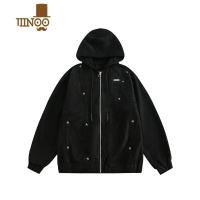 YANXUTurned易冧ounng连帽卫衣男秋季高街星星装饰设计感百搭开衫外套