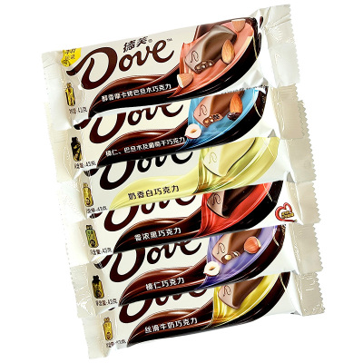 德芙Dove香浓黑巧克力经典牛奶巴旦木榛仁巧克力白巧克力43g排块零食品