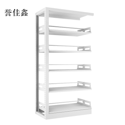 誉佳鑫图书馆书架阅览室货架资料档案架钢制书架双面五层副架