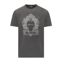 Versace奢侈品服饰男VERSACE 涡花图案 T 恤 10139441A098931E210- 时尚