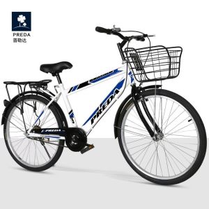 实心胎自行车26寸男女士轻便代步通勤城市变速碟刹减震单车