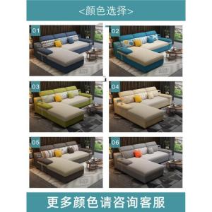森美人可折叠沙发床两用多功能贵妃转角布艺客厅小户型储物推拉双人伸缩