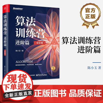 店 算法训练营 进阶篇 全彩版 陈小玉 著 数据结构和算法进阶知识讲解书籍 精美算法进阶书 电子工业出版社