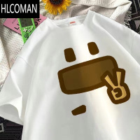 HLCOMAN班服美式印花短袖男女学生上衣小众潮流夏季t恤慵懒遮屁