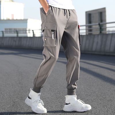 工装裤男宽松运动韩版学生束脚男士休闲裤子男百搭潮流纤婗(QIANNI)