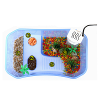 养大小乌龟缸别墅水陆缸巴西缸带晒台饲养盒孵化带排水龟盆箱造景