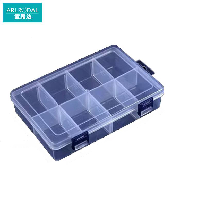 爱路达 大号8格包装工具盒零件分类收纳盒加厚单层200*140*45mm/个