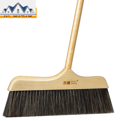 扫地笤帚猪鬃毛扫把簸箕套装家用单个扫帚组合软毛扫头发刮水 三维工匠