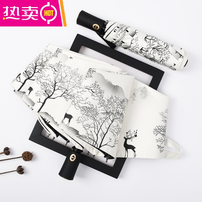 复古风雨伞晴雨两用简约防晒防紫外线太阳伞遮阳男女自动折叠便携FENGHOU