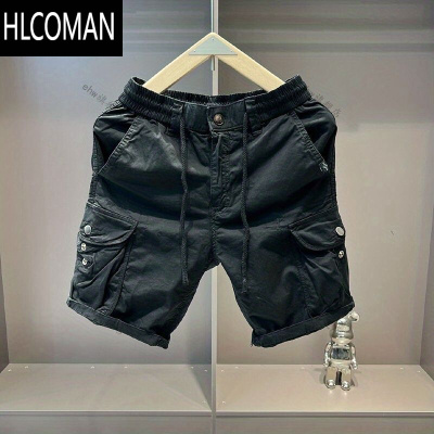 HLCOMAN夏季美式复古工装四分短裤男士痞帅休闲裤多口袋百搭宽松五分中裤