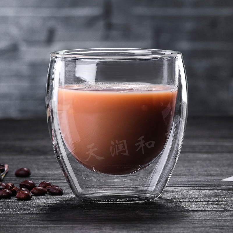 耐热加厚玻璃杯花茶杯泡茶杯过滤内胆办公杯家用水杯 三维工匠 加厚圆趣二代300三件杯
