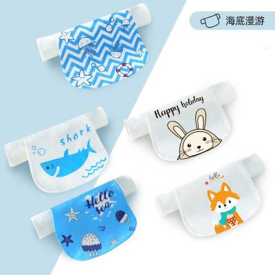 宝宝棉吸汗巾婴儿童隔汗巾垫背棉大号幼儿园绣名字男童女童威珺
