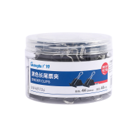 广博(GuangBo) W48104 25mm桶装48只/盒 长尾夹 黑