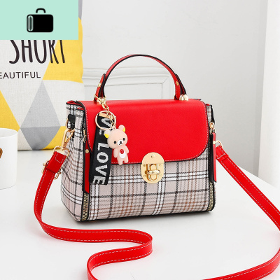 小包包女包2020新款潮时尚网红百搭ins格子手提包女生单肩斜挎包NEW LAKE女斜挎包