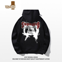 YANXUoversize连帽卫衣男生秋季休闲新款美式复古青年运动外套