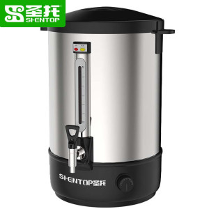 圣托10L电热开水桶 不锈钢热水奶茶保温桶 奶茶店大容量电烧水开水器 DBD02