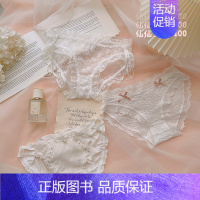 颜色序号03.15.16 [三条装] M (80-100斤) [正版]心动指南~纯欲性感蝴蝶结网纱舒适棉质甜美白色少女蕾